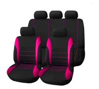 QZQXEMEDQ Set Coprisedili Auto Per Fiat Per 500x Per Palio Per Panda Per Tempra Seggiolino Auto Posteriore Cuscino Cani Supporto Coprisedile Protettivo(Rose Red)