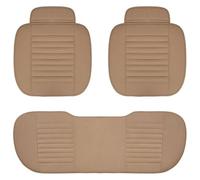QZQXEMEDQ Set Coprisedili Auto Per VW Per Polo Per Atlas Per Jetta Per Bora Per Sharan Coprisedile Auto Pelle PU Supporto Cuscino Protettivo(Beige 5 Seat)