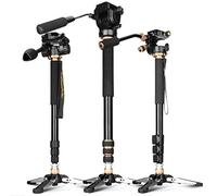QZSD-Q158BS - Treppiede monopiede per supporto idraulico per fotocamera SLR con testa a sfera panoramica a 360 gradi