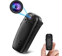 QZT Fotocamera per corpo 1080P HD con rilevamento di movimento, visione notturna e registrazione fotografica, mini telecamera portatile della polizia con memoria integrata, bodycam per sicurezza