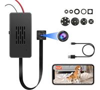 QZT Mini telecamera WiFi, ricaricabile 1080P Tuya Smart App 2.4Ghz compatibile grandangolo, visualizzazione in tempo reale 24H