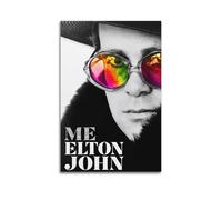 QZXV Elton John Rock N Roll - Tela artistica da parete per soggiorno, camera da letto, 50 x 75 cm, senza cornice
