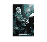 QZXV Elton John Rock N Roll - Tela artistica da parete per soggiorno, camera da letto, 50 x 75 cm, senza cornice