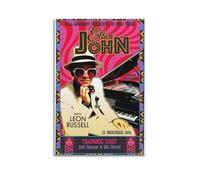 QZXV Elton John Rock N Roll - Tela artistica da parete per soggiorno, camera da letto, 50 x 75 cm, senza cornice