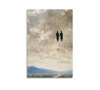 QZXV Poster artistico su tela, motivo: The Art of Conversation di René Magritte, decorazione artistica da parete per soggiorno, camera da letto, 30 x 45 cm, senza cornice