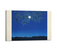 QZXV Poster su tela, motivo: La pagina bianca di Rene Magritte, decorazione artistica da parete per soggiorno, camera da letto, 30 x 45 cm, con cornice