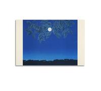 QZXV Poster su tela, motivo: La pagina bianca di Rene Magritte, decorazione artistica da parete per soggiorno, camera da letto, 50 x 75 cm, senza cornice