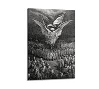 QZXV Poster su tela, motivo: La strada verso Gerusalemme di Gustave Dore, decorazione artistica da parete per soggiorno, camera da letto, 60 x 90 cm, con cornice