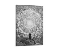 QZXV The Empyrean, Dante's The Divine Comedy di Gustave Dore, arte artistica da parete su tela, decorazione artistica da parete per soggiorno, camera da letto, 40 x 60 cm, con cornice
