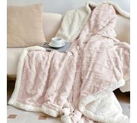 QZYGWCS Blanket, Fleece Blanket Throw for Sofa and Bed, Fuzzy Soft Warm Cozy Fluffy Wool for Chair, Couch, Travel(White,200 * 230cm)