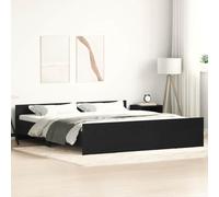 QZZCED Base per letto in legno compensato con testiera e piede, struttura robusta e resistente all'umidità, supporto lombare integrato, ideale per camere da letto, materasso non incluso