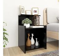 QZZCED Comodino moderno con 3 ripiani aperti, design pratico e robusto per organizzare libri, riviste e controlli remoti, facile da pulire con panno umido, struttura