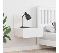 QZZCED Comodino tradizionale in legno di pino massiccio con cassetto, stile classico e montaggio a parete, 44 x 32,5 x 40 cm, per camera da letto elegante