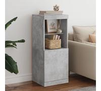 QZZCED Credenza con luci a LED grigio cemento Credenza moderna con luci a LED e ampio stoccaggio, ideale per organizzare e decorare la tua casa. 41 x 37 x 100 cm