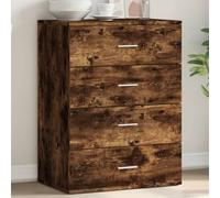 QZZCED Credenza in legno di ingegneria rovere affumicato credenza robusta con design moderno e ampio spazio di archiviazione, mobile organizer per stanza. 60 x 39 x 80 cm