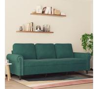 QZZCED Divano a 3 posti in velluto verde scuro 180 cm, struttura robusta e stabile, con imbottitura spessa per soggiorno, design moderno e lussuoso per il massimo comfort