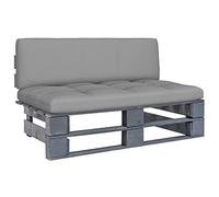 QZZCED Divano centrale da giardino in pallet in legno di pino con cuscino, resistente alle intemperie e a bassa manutenzione, per patio o soggiorno, design modulare per combinare