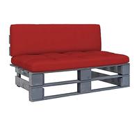 QZZCED Divano centrale da giardino in pallet in legno di pino con cuscino, resistente alle intemperie e a bassa manutenzione, per patio o soggiorno, design modulare per configurazioni