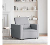 QZZCED Divano letto singolo grigio chiaro divano letto convertibile 3 in 1 multifunzionale per piccoli spazi 90 x 165 x 87 cm tessuto