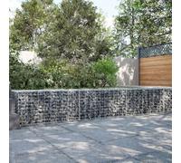 QZZCED Gabbione galvanizzata per esterni, cestino metallico con ganci distanziatori per pareti di contenimento e decorazione da giardino, struttura funzionale e durevole senza