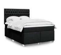 QZZCED Letto a molle con luci a LED regolabili e testiera regolabile in altezza per il massimo comfort e supporto personalizzato, con coprimaterasso traspirante