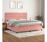 QZZCED Letto a molle con testiera regolabile e velluto morbido, materasso di media solidità con protezione per pelle sensibile, base per letto stabile per dormire