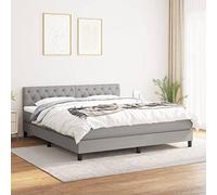 QZZCED Letto con testiera regolabile e materasso a molle insacchettate per il massimo relax e sonno riparatore, supporto di media durezza, ideale per dormire in bocca o nella schiena,