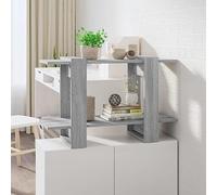 QZZCED Mensola divisore per ambienti Sonoma grigio 80 x 30 x 51 cm Mobile libreria multiuso con design elegante e struttura robusta per organizzare libri riviste DVD e articoli