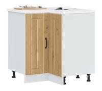 QZZCED Mobile basso angolo da cucina Lucca in legno ricostituito, mobile base ottimizzatore di spazio con ampio stoccaggio, porte funzionali e gambe regolabili