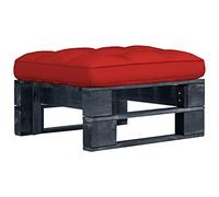 QZZCED Ottomana da giardino con pallet in legno di pino impregnato, cuscino incluso per il massimo comfort in patio o terrazza, resistente alle intemperie e a bassa manutenzione, ideale
