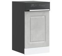 QZZCED Pannello frontale per lavastoviglie Kalmar Grigio calcestruzzo 45 x 1,5 x 67 cm, materiale in legno di ingegneria stabile e durevole, superficie liscia resistente all'umidità e deformazione,