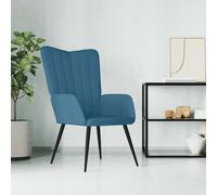 QZZCED Poltrona Relax in Velluto Blu Poltrona Relax imbottita con struttura in acciaio per la decorazione della casa