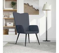 QZZCED Poltrona relax in velluto grigio scuro poltrona relax imbottita con struttura in acciaio per la decorazione della casa