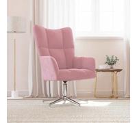 QZZCED Poltrona Relax in Velluto Rosa Poltrona Relax Girevole a 360° con Struttura in Acciaio e Base Crociata per Massimo Comfort e Stabilità