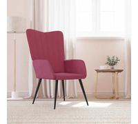 QZZCED Poltrona Relax in Velluto Rosso Vino Rosso Poltrona Relax imbottita con struttura in acciaio per la decorazione della casa