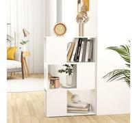 QZZCED Scaffale divisorio in legno compensato, 60 x 24 x 94 cm, con 3 scomparti spaziosi, organizer per libri, decorazione per la casa o l'ufficio