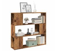 QZZCED Scaffale divisorio per ambienti a 3 livelli in legno di ingegneria, 100 x 24 x 94 cm, mobile libreria stabile e durevole, per organizzare libri, decorazione della casa con spazio