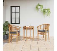 QZZCED Sedia da giardino in legno di teak massiccio, 2 pezzi, colore marrone, 63 x 58 x 89 cm, per terrazza ed esterni con estetica rustica e finitura opaca, resistente alle condizioni