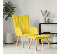 QZZCED Sedia relax Sgabello in tessuto giallo Poltrona Relax moderna con struttura stabile e imbottitura confortevole