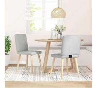 QZZCED Sedie da Sala da Pranzo 2 pz Tessuto Grigio Nube Sedia da Pranzo Elegante e Confortevole con Struttura Robusta e Schiuma ad Alta Densità