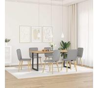 QZZCED Sedie da Sala da Pranzo 6 pz Tessuto Grigio Nube Sedie da Sala da Pranzo Eleganti e Comode con Struttura Resistente per la Casa