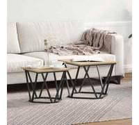 QZZCED Set di 2 tavolini laterali moderni quadrati con finitura opaca, in legno e acciaio, per soggiorno, struttura robusta e facile da montare, design minimalista per spazi