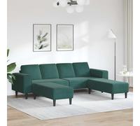 QZZCED Set di divani 3 pezzi, in velluto verde scuro, di lusso, moderno, con schienale a sostegno e gambe coniche robusto, per decorazione del soggiorno, elegante e confortevole tappezzeria