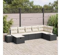 QZZCED Set di divani da giardino in polyrattan, design modulare per esterni, resistente alle intemperie, mobili da patio, finitura intrecciata elegante, facile da montare, dimensioni
