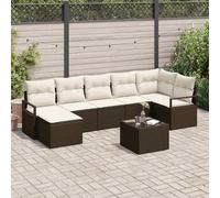 QZZCED Set di divani da giardino moderno con deposito nascosto e struttura modulare, mobili da esterno in polyrattan e acciaio verniciato a polvere per terrazze e spazi