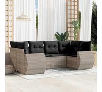 QZZCED Set di divani da giardino modulari con cuscini sfoderabili, mobili da esterno in rattan PE per terrazza e patio, design flessibile e confortevole per spazi esterni