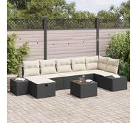 QZZCED Set di divani da giardino modulari in polyrattan, design flessibile, per esterni, resistente alle intemperie, facile da montare, dimensioni 55 x 62 x 69 cm, ideale per patio