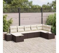 QZZCED Set di divani da giardino modulari in polyrattan, resistenti alle intemperie, design compatto, 55 x 62 x 69 cm, per patio e terrazza, facile montaggio con attrezzi inclusi,