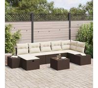 QZZCED Set di divani modulari da giardino in polyrattan resistente all'esterno, design compatto 55 x 62 x 69 cm per patio e terrazza, facile montaggio con attrezzi inclusi per spazi