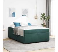 QZZCED Struttura per letto con materasso verde scuro, 160 x 200 cm, struttura in velluto morbido e materasso in schiuma ad alta densità, include base a doghe solide, design moderno